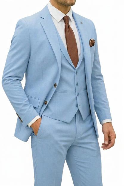 Herren Dreiteiler mit Sakko, Weste und Hose-Sets for Men-Alpenkind