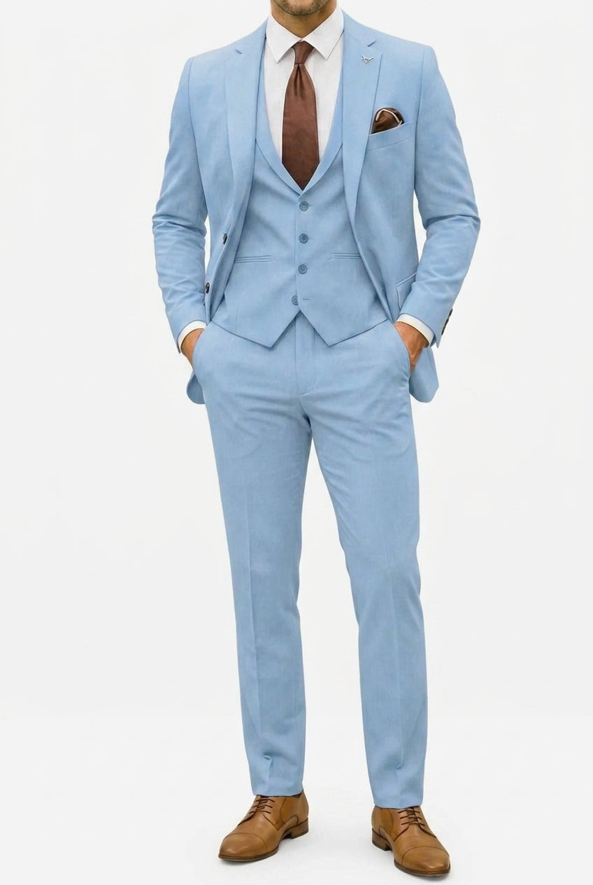 Herren Dreiteiler mit Sakko, Weste und Hose-Sets for Men-Alpenkind