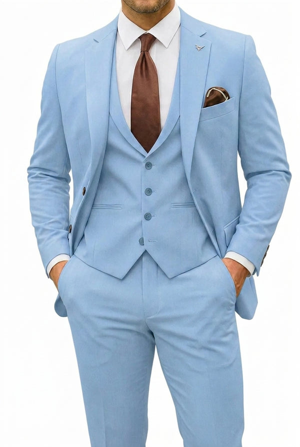 Herren Dreiteiler mit Sakko, Weste und Hose-Sets for Men-Alpenkind