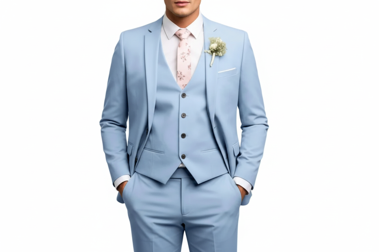 Herren Dreiteiliger Anzug mit Sakko Weste und Hose-Shirts for men-Alpenkind