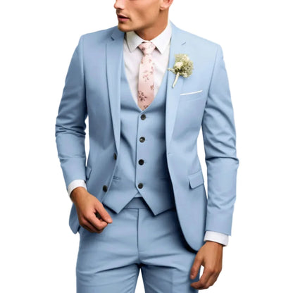 Herren Dreiteiliger Anzug mit Sakko Weste und Hose-Shirts for men-Alpenkind