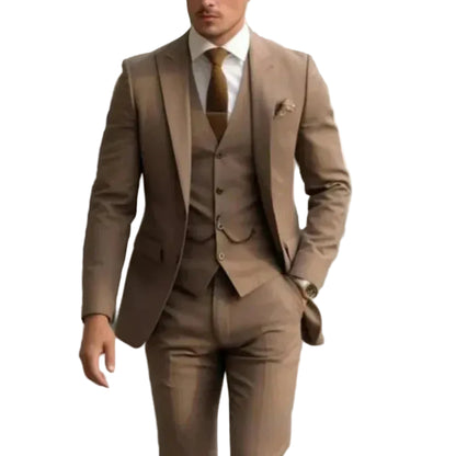 Herren Dreiteiliger Anzug Set mit Sakko, Weste und Hose-Men Sets-Alpenkind