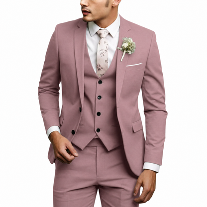 Herren Dreiteiliger Anzug Set mit Sakko, Weste und Hose-Shirts for men-Alpenkind