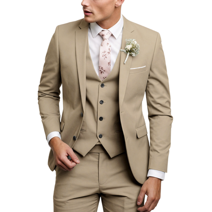 Herren Dreiteiliger Anzug Set mit Sakko, Weste und Hose-Men Sets-Alpenkind