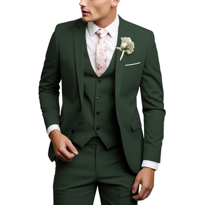 Herren Dreiteiliger Anzug Set mit Sakko, Weste und Hose-Men Sets-Alpenkind