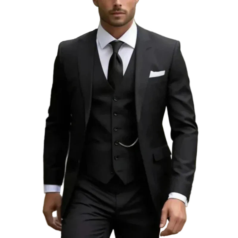 Herren Dreiteiliger Anzug Set mit Sakko, Weste und Hose-Men Sets-Alpenkind