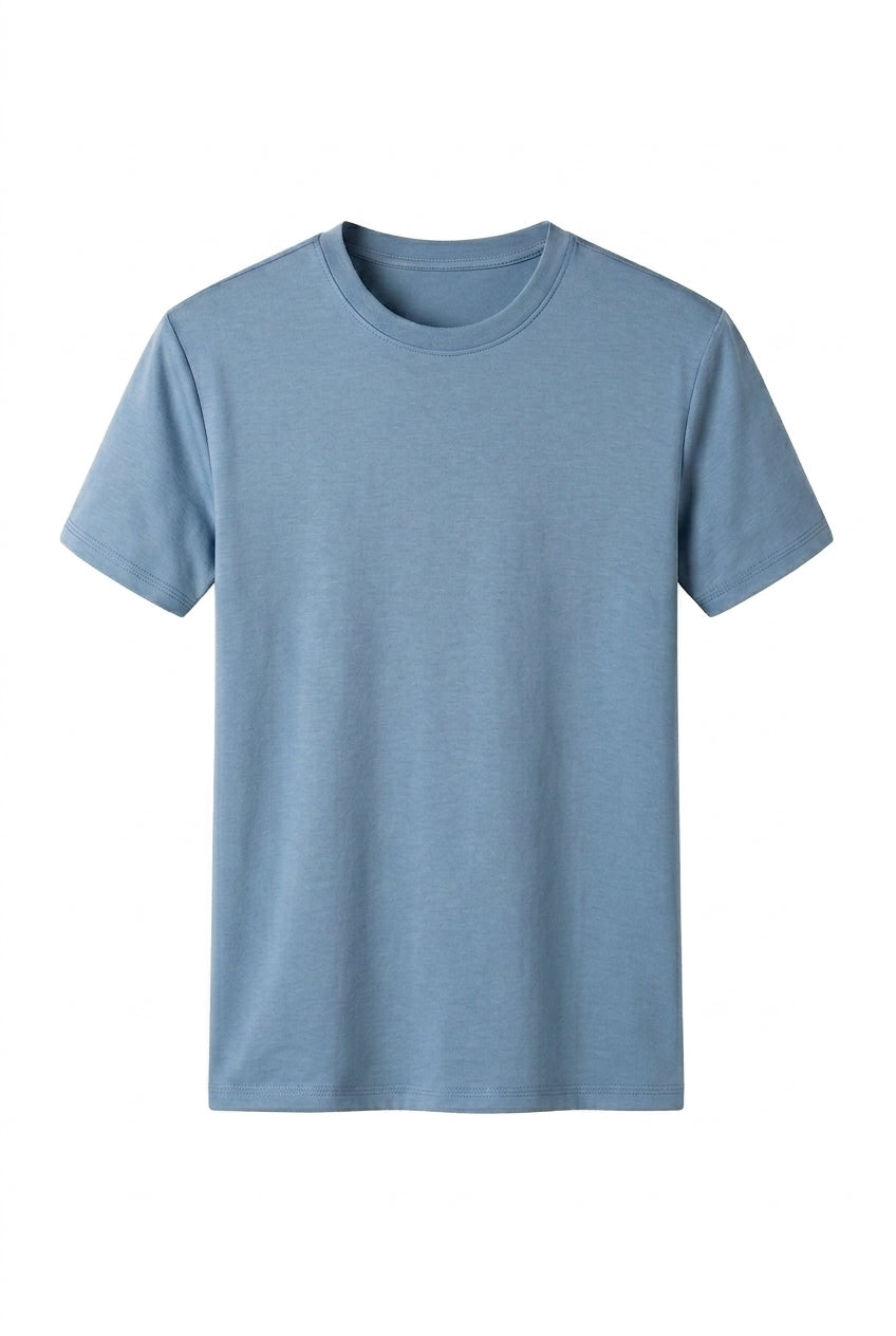 Herren Einfarbiges Kurzarmshirt mit Rundhalsausschnitt-T-shirt for men-Alpenkind