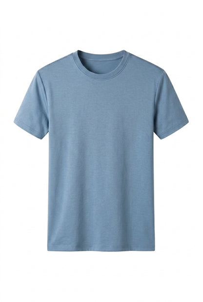Herren Einfarbiges Kurzarmshirt mit Rundhalsausschnitt-T-shirt for men-Alpenkind