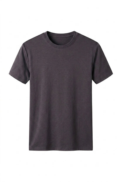 Herren Einfarbiges Kurzarmshirt mit Rundhalsausschnitt-T-shirt for men-Alpenkind