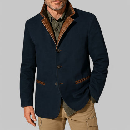 Herren-Feldblazer mit Kontrastkragen-Blazer for men-Alpenkind