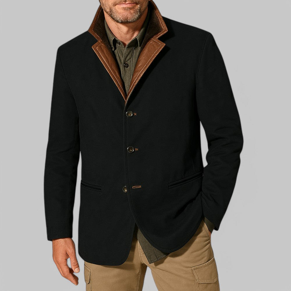 Herren-Feldblazer mit Kontrastkragen-Blazer for men-Alpenkind