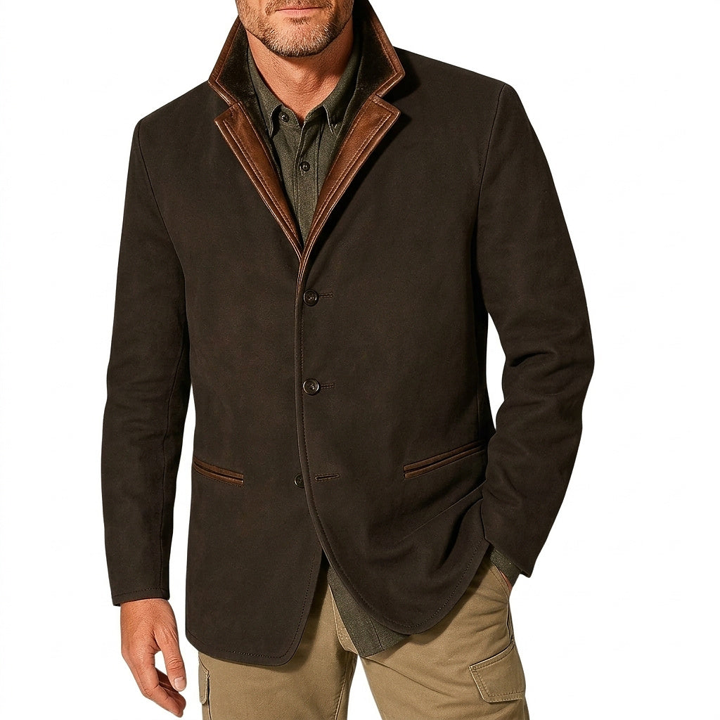 Herren-Feldblazer mit Kontrastkragen-Blazer for men-Alpenkind