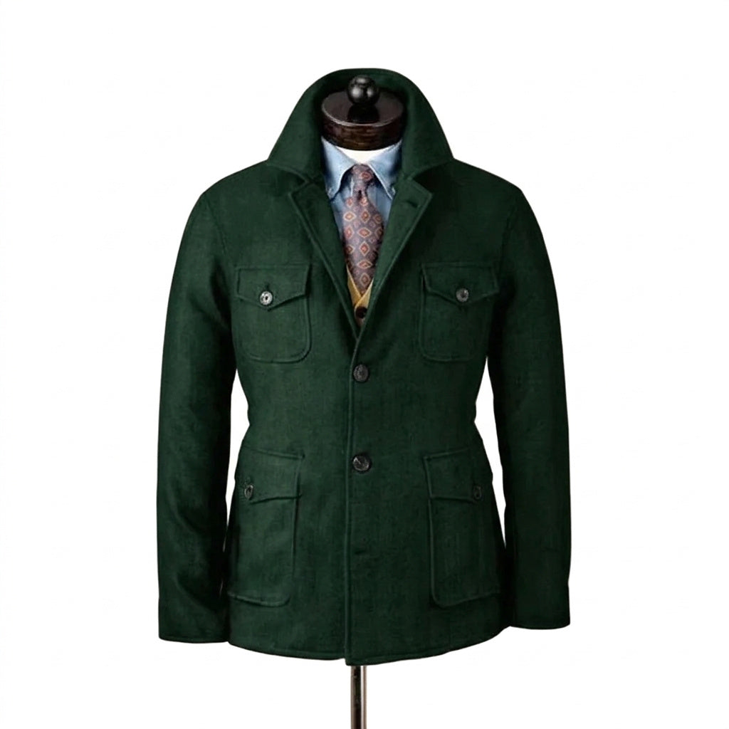 Herren-Feldjacke mit vier Pattentaschen-Jackets for men-Alpenkind