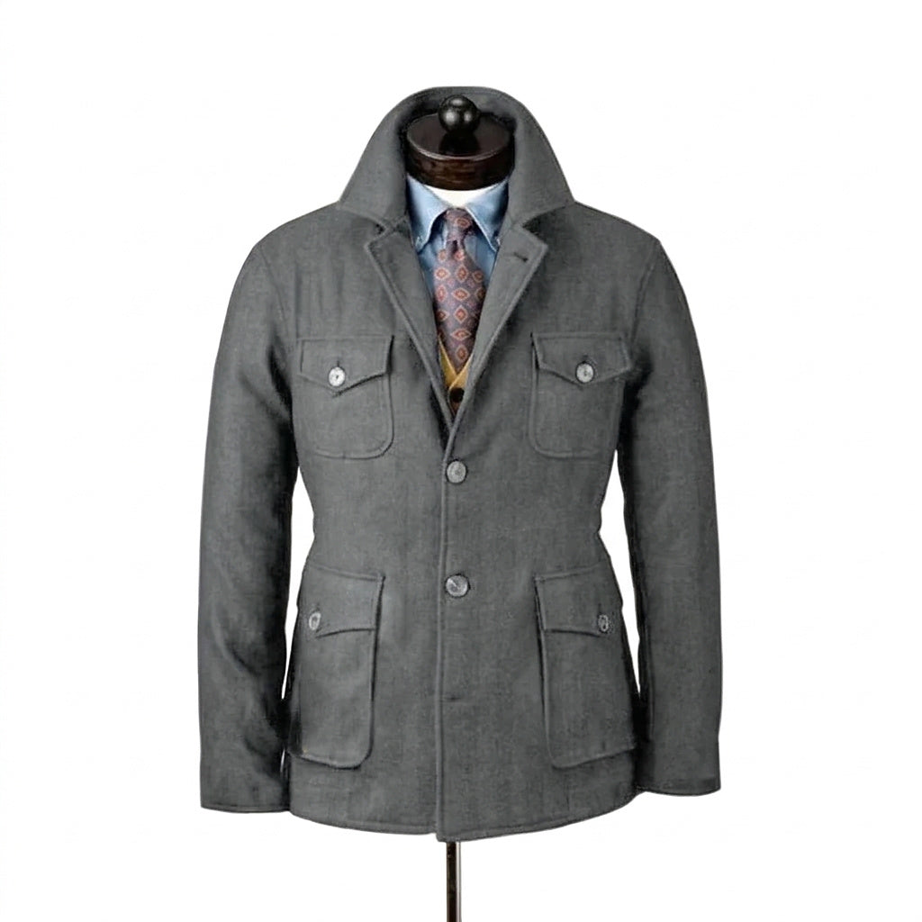 Herren-Feldjacke mit vier Pattentaschen-Jackets for men-Alpenkind
