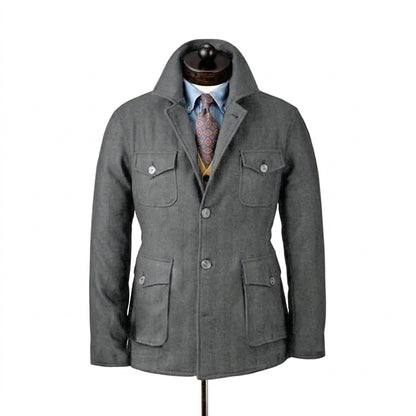 Herren-Feldjacke mit vier Pattentaschen-Jackets for men-Alpenkind