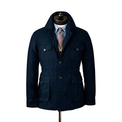 Herren-Feldjacke mit vier Pattentaschen-Jackets for men-Alpenkind