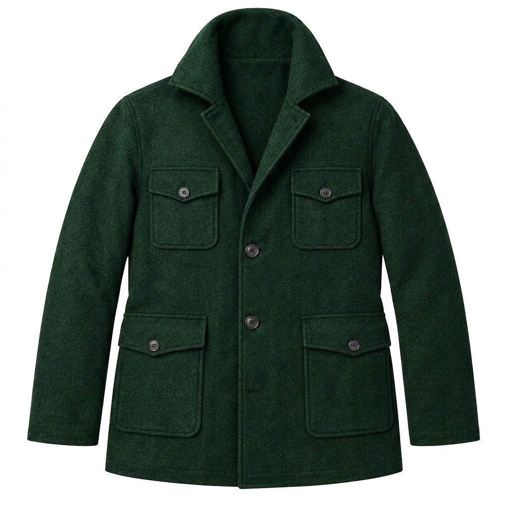 Herren-Feldjacke mit vier Pattentaschen-Jackets for men-Alpenkind