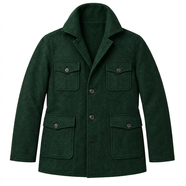Herren-Feldjacke mit vier Pattentaschen-Jackets for men-Alpenkind