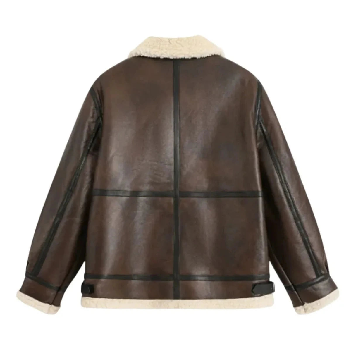 Herren-Fliegerjacke mit Faux-Shearling-Futter-Jackets for men-Alpenkind