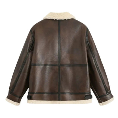 Herren-Fliegerjacke mit Faux-Shearling-Futter-Jackets for men-Alpenkind
