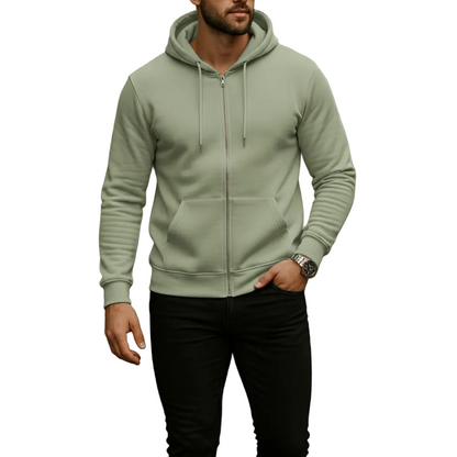 Herren Freizeitjacke mit Kapuze und Frontreißverschluss-Men Jackets-Alpenkind
