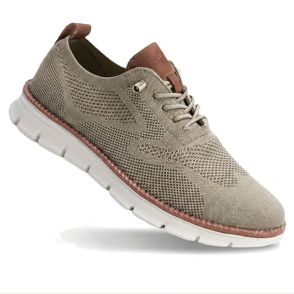 Herren-Freizeitschuhe aus Strick mit profilierter Sohle und Schnürung-Footwear for men-Alpenkind