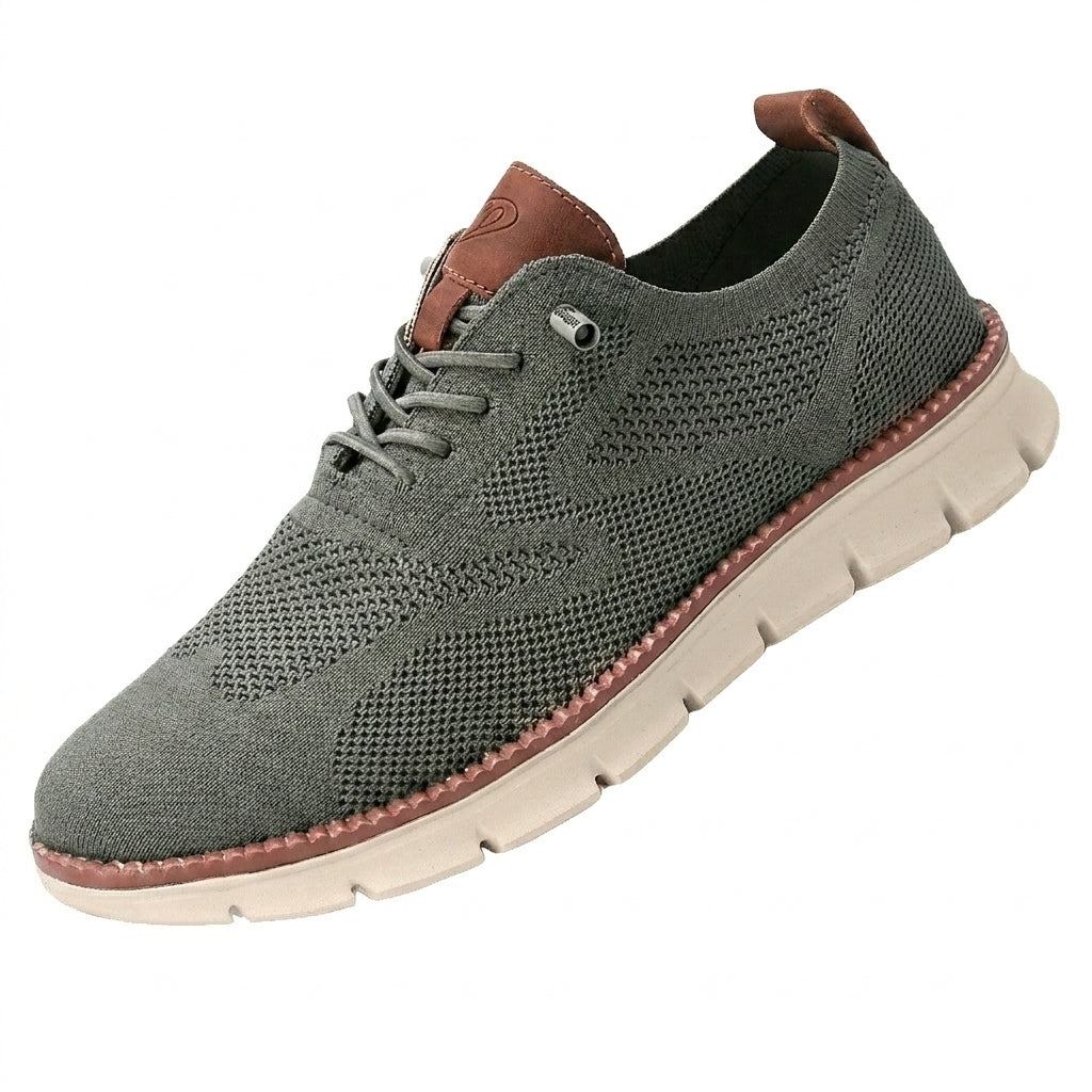 Herren-Freizeitschuhe aus Strick mit profilierter Sohle und Schnürung-Footwear for men-Alpenkind