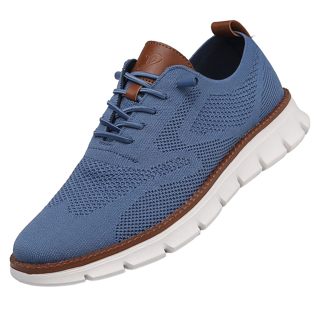 Herren-Freizeitschuhe aus Strick mit profilierter Sohle und Schnürung-Footwear for men-Alpenkind