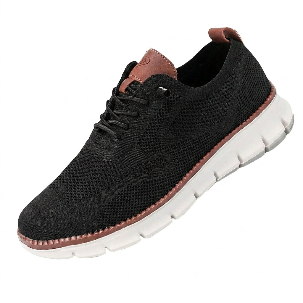 Herren-Freizeitschuhe aus Strick mit profilierter Sohle und Schnürung-Footwear for men-Alpenkind