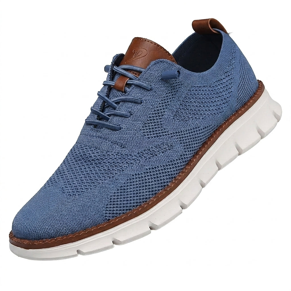 Herren-Freizeitschuhe aus Strick mit profilierter Sohle und Schnürung-Footwear for men-Alpenkind