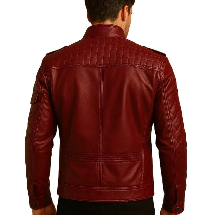 Herren Gesteppte Biker Jacke mit Stehkragen-Men Outerwear-Alpenkind