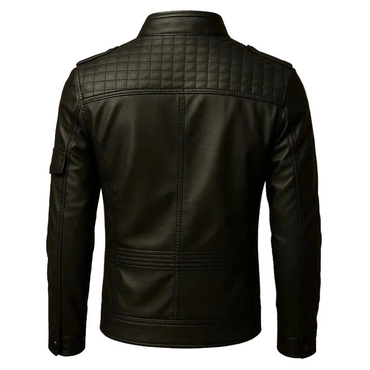 Herren Gesteppte Biker Jacke mit Stehkragen-Men Outerwear-Alpenkind