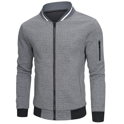 Herren Gesteppte Jacke mit Reißverschluss, Stehkragen und Ärmeltasche-Men Jackets-Alpenkind