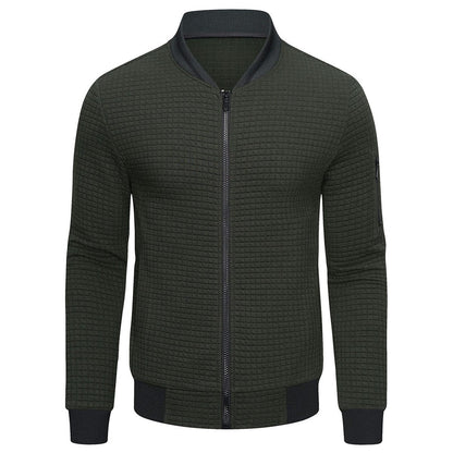 Herren Gesteppte Jacke mit Reißverschluss, Stehkragen und Ärmeltasche-Men Jackets-Alpenkind