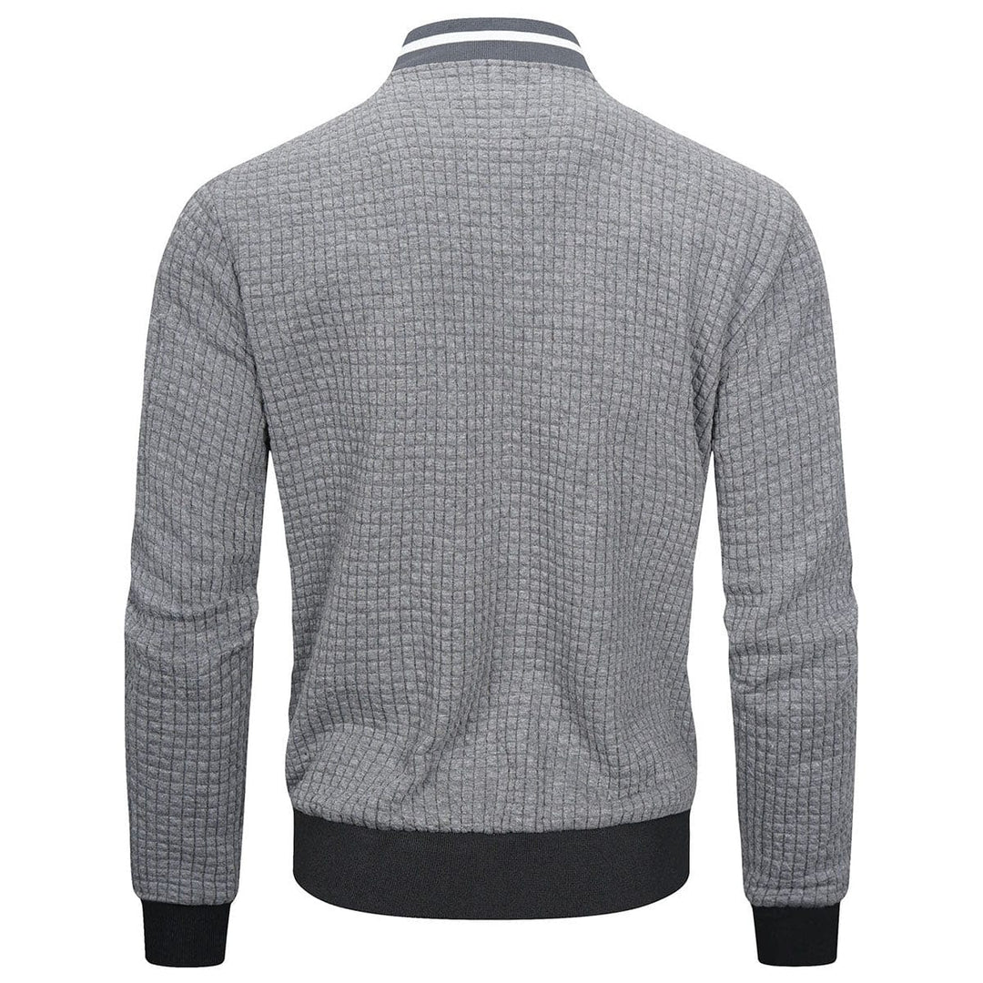 Herren Gesteppte Jacke mit Reißverschluss, Stehkragen und Ärmeltasche-Men Jackets-Alpenkind