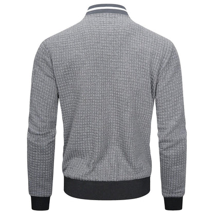 Herren Gesteppte Jacke mit Reißverschluss, Stehkragen und Ärmeltasche-Men Jackets-Alpenkind
