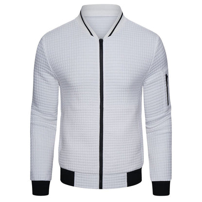 Herren Gesteppte Jacke mit Reißverschluss, Stehkragen und Ärmeltasche-Men Jackets-Alpenkind