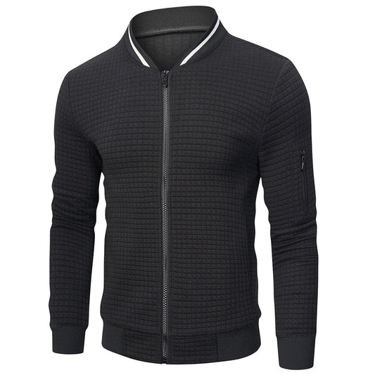 Herren Gesteppte Jacke mit Reißverschluss, Stehkragen und Ärmeltasche-Men Jackets-Alpenkind