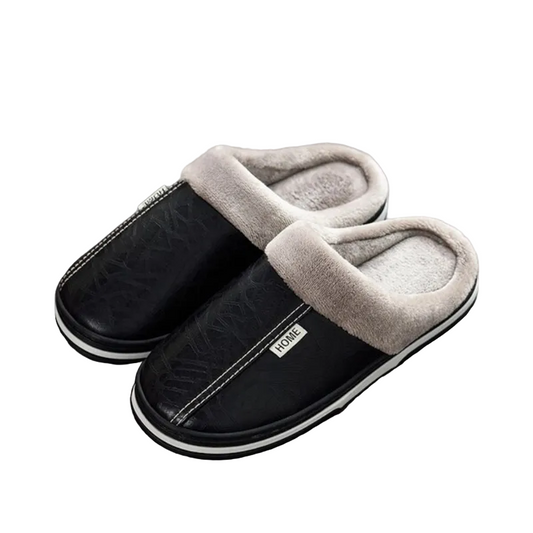 Herren Hausschuhe zum Hineinschlüpfen mit geschlossenem Vorderteil und gefüttertem Innenbereich-Footwear for men-Alpenkind