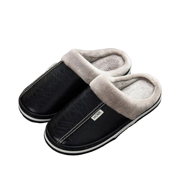 Herren Hausschuhe zum Hineinschlüpfen mit geschlossenem Vorderteil und gefüttertem Innenbereich-Footwear for men-Alpenkind
