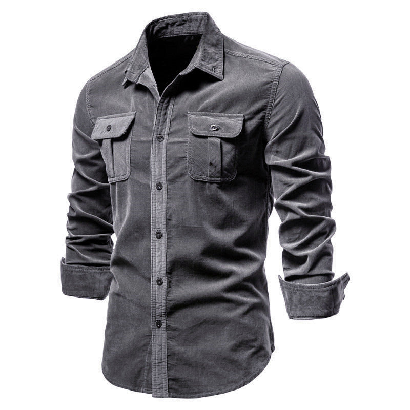 Herren Hemd mit Brusttaschen und Knopfleiste-Shirts for men-Alpenkind