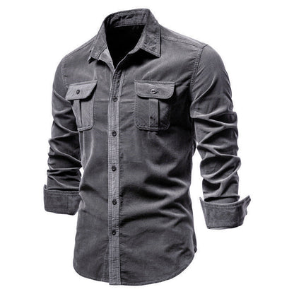Herren Hemd mit Brusttaschen und Knopfleiste-Shirts for men-Alpenkind