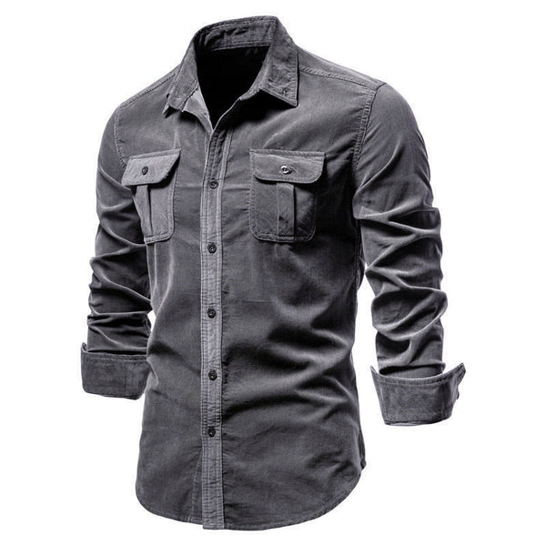 Herren Hemd mit Brusttaschen und Knopfleiste-Shirts for men-Alpenkind