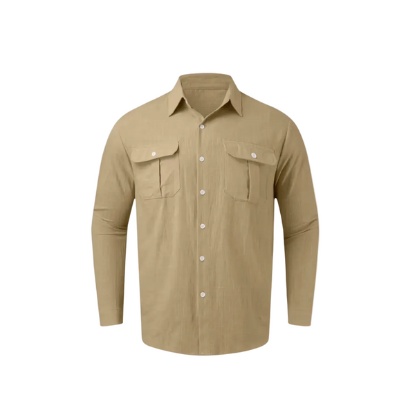 Herren Hemd mit Knopfleiste und zwei Brusttaschen mit Patte-Shirts for men-Alpenkind