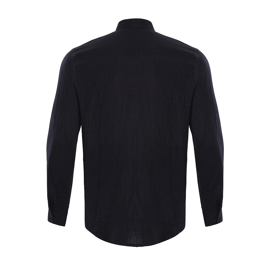 Herren Hemd mit Stehkragen und Knopfleiste-Shirts for men-Alpenkind