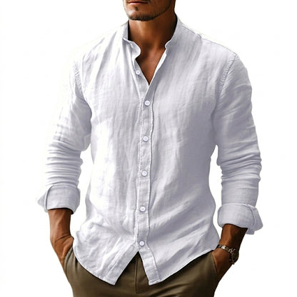 Herren Hemd mit Stehkragen und Knopfleiste-Shirts for men-Alpenkind