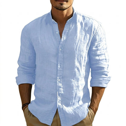 Herren Hemd mit Stehkragen und Knopfleiste-Shirts for men-Alpenkind
