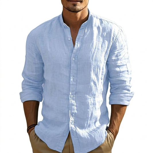 Herren Hemd mit Stehkragen und Knopfleiste-Shirts for men-Alpenkind