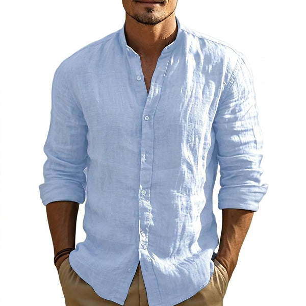 Herren Hemd mit Stehkragen und Knopfleiste-Shirts for men-Alpenkind