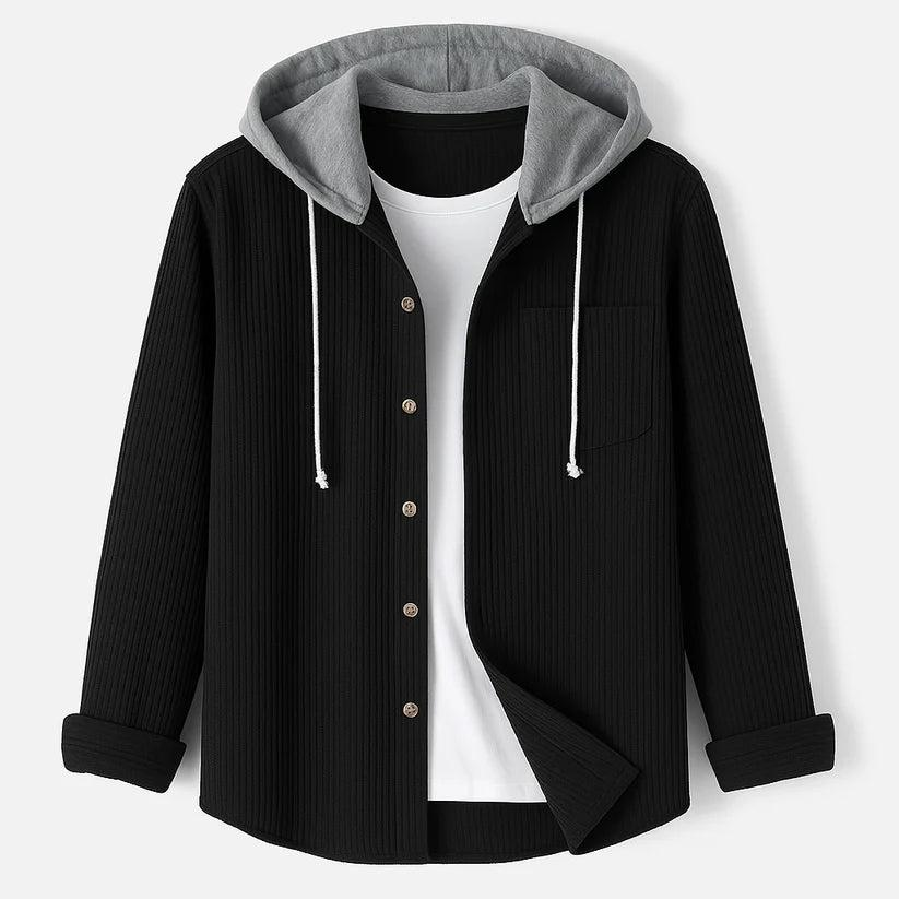 Herren Cord-Hoodie – Strukturierter Look & Lässiger Komfort-Men Tops-Alpenkind